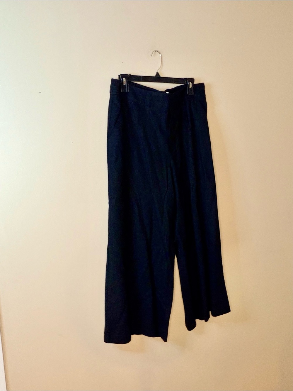 Simply Vera Vera Wang Black Ankle-Length Cropped Wide-Leg Pants